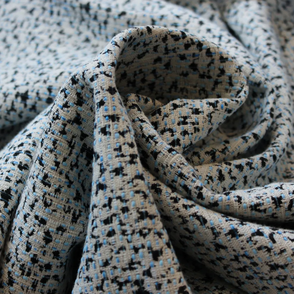 Chanelstof double face blauw - Lorré