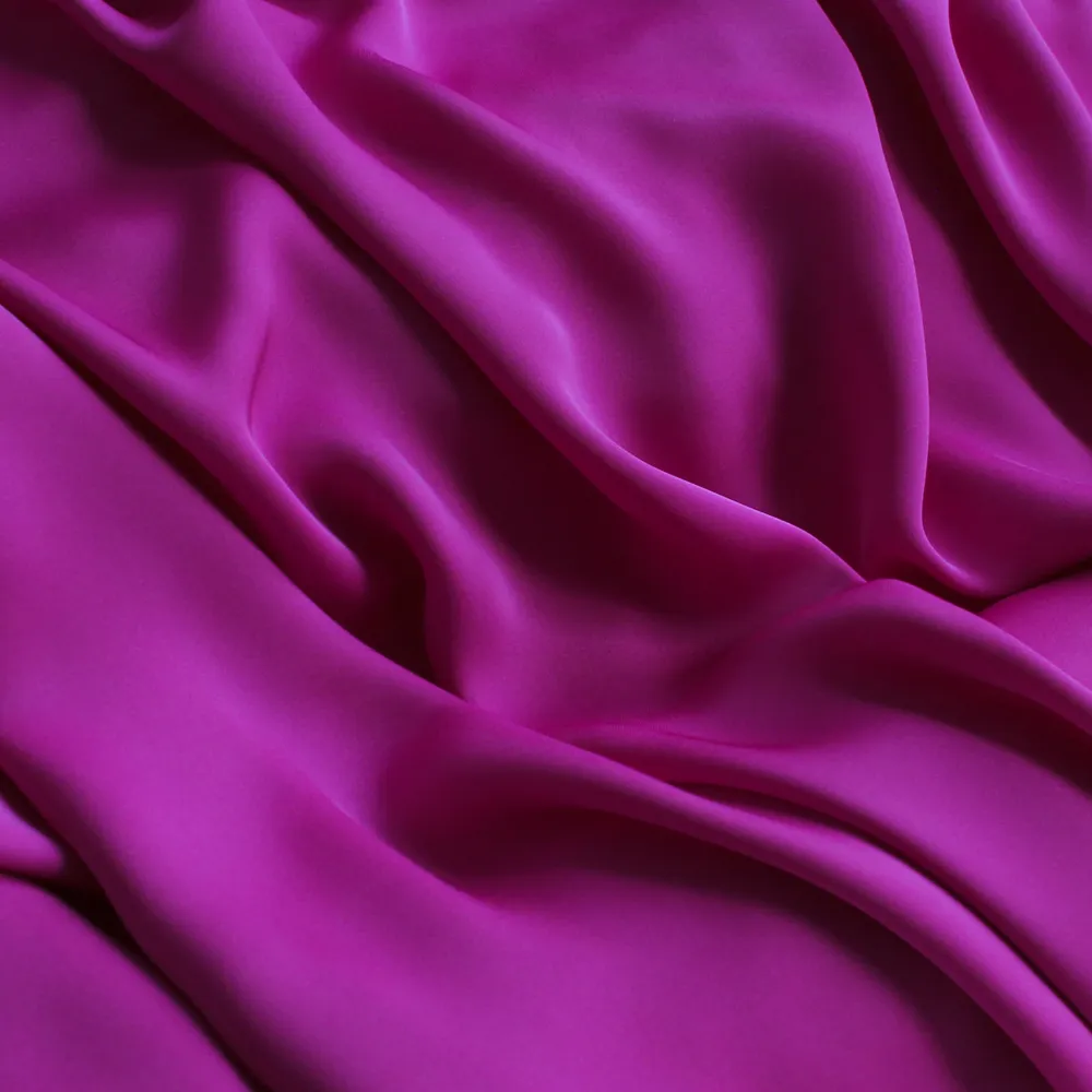 Fijne polyester dubbelzijdige satijn fuchsia - Lorré