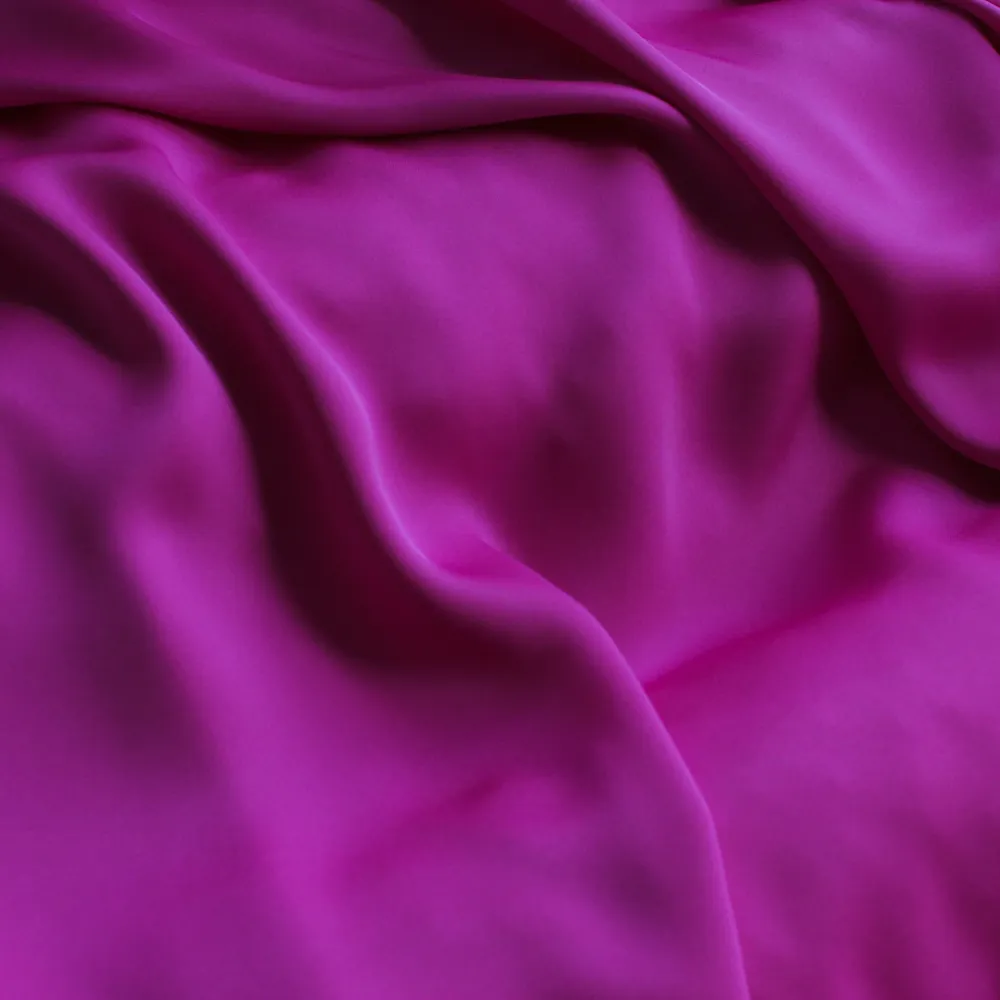 Fijne polyester dubbelzijdige satijn fuchsia - Lorré