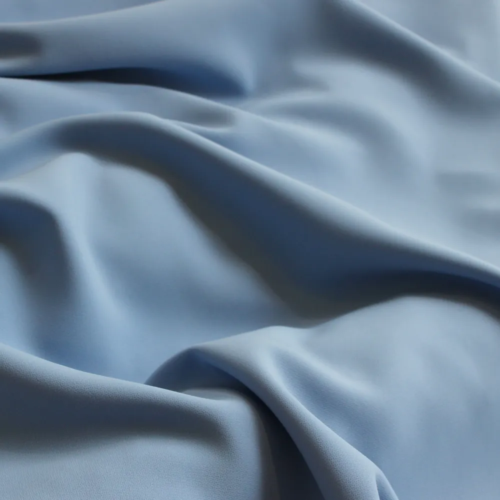 Stretch crêpe waterblauw - Lorré