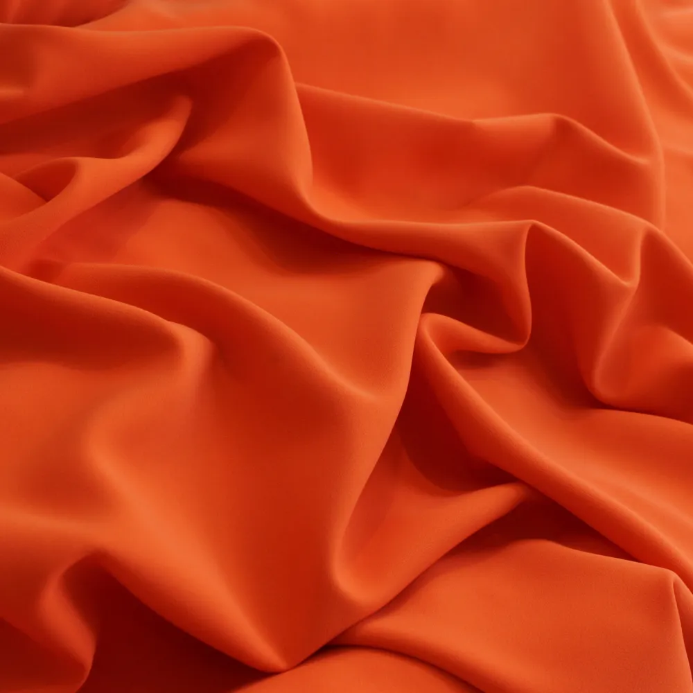 Stretch crêpe oranje - Lorré