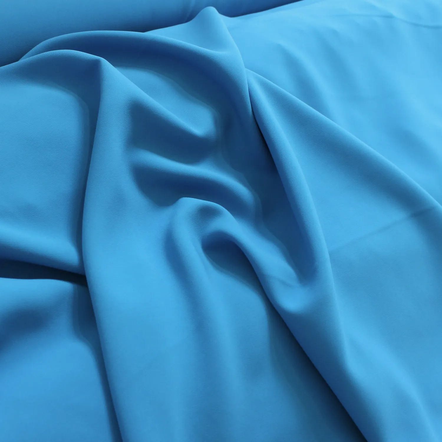 Stretch crêpe blauw - Lorré
