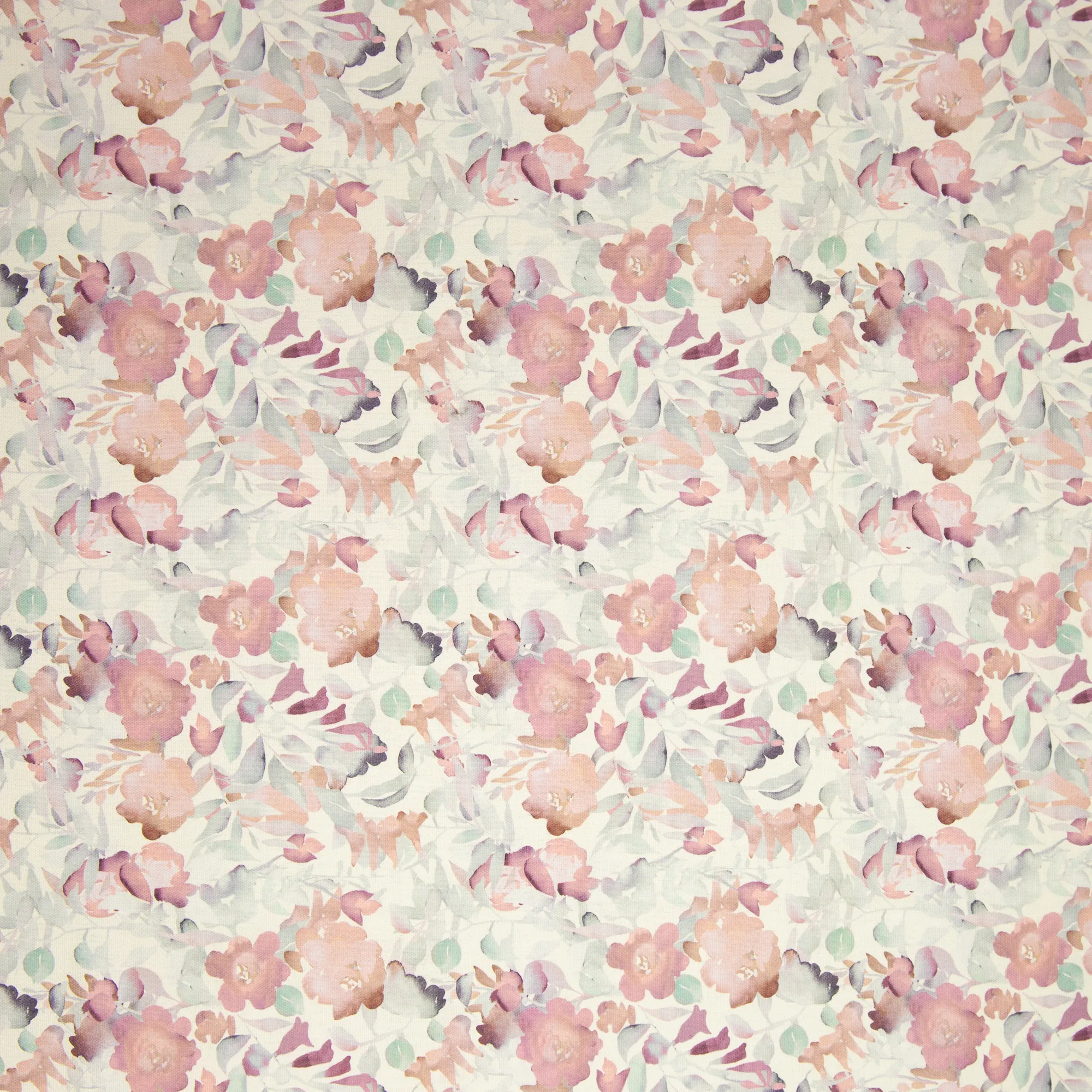 Canvas ecru met bloemen 'Barisa'