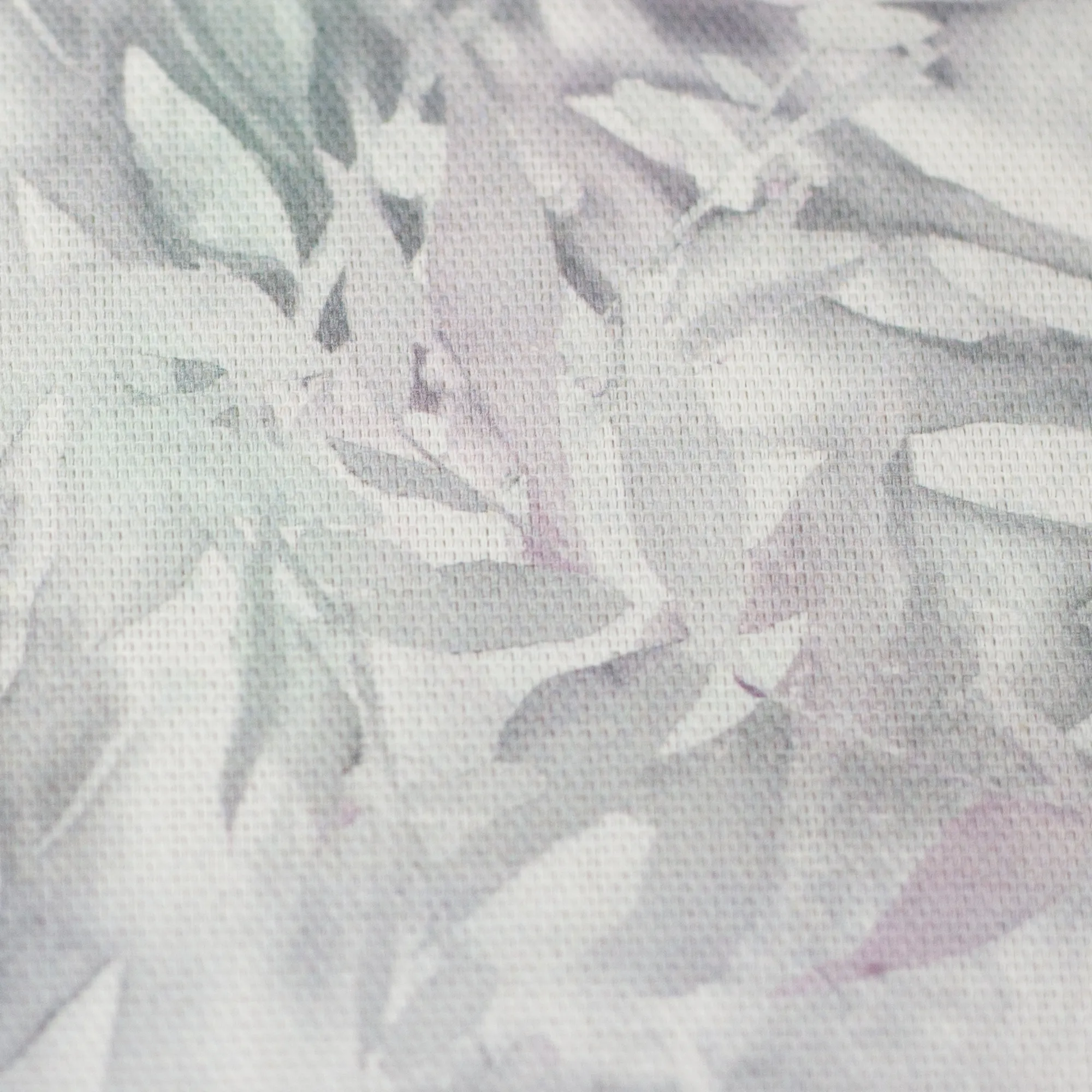 Canvas ecru met bladeren aquarel 'Barisa'