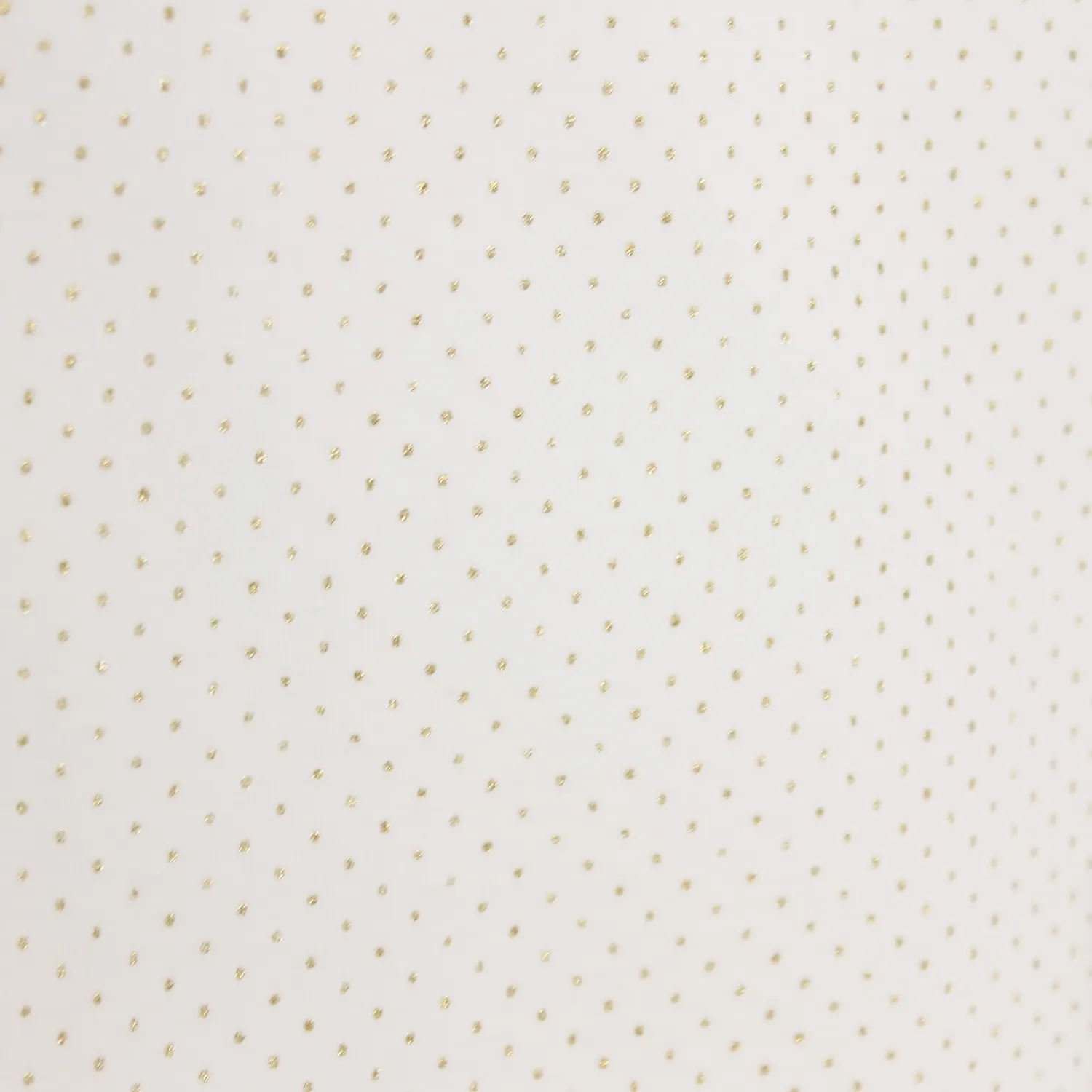 Tricot wit met gouden lurex bolletjes