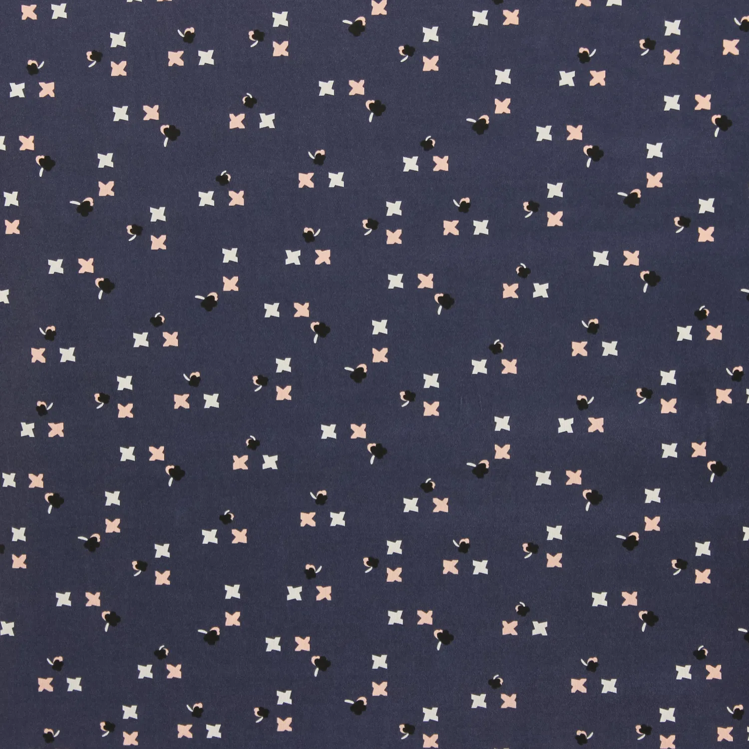 Fijne tricot donkerblauw met abstracte figuren