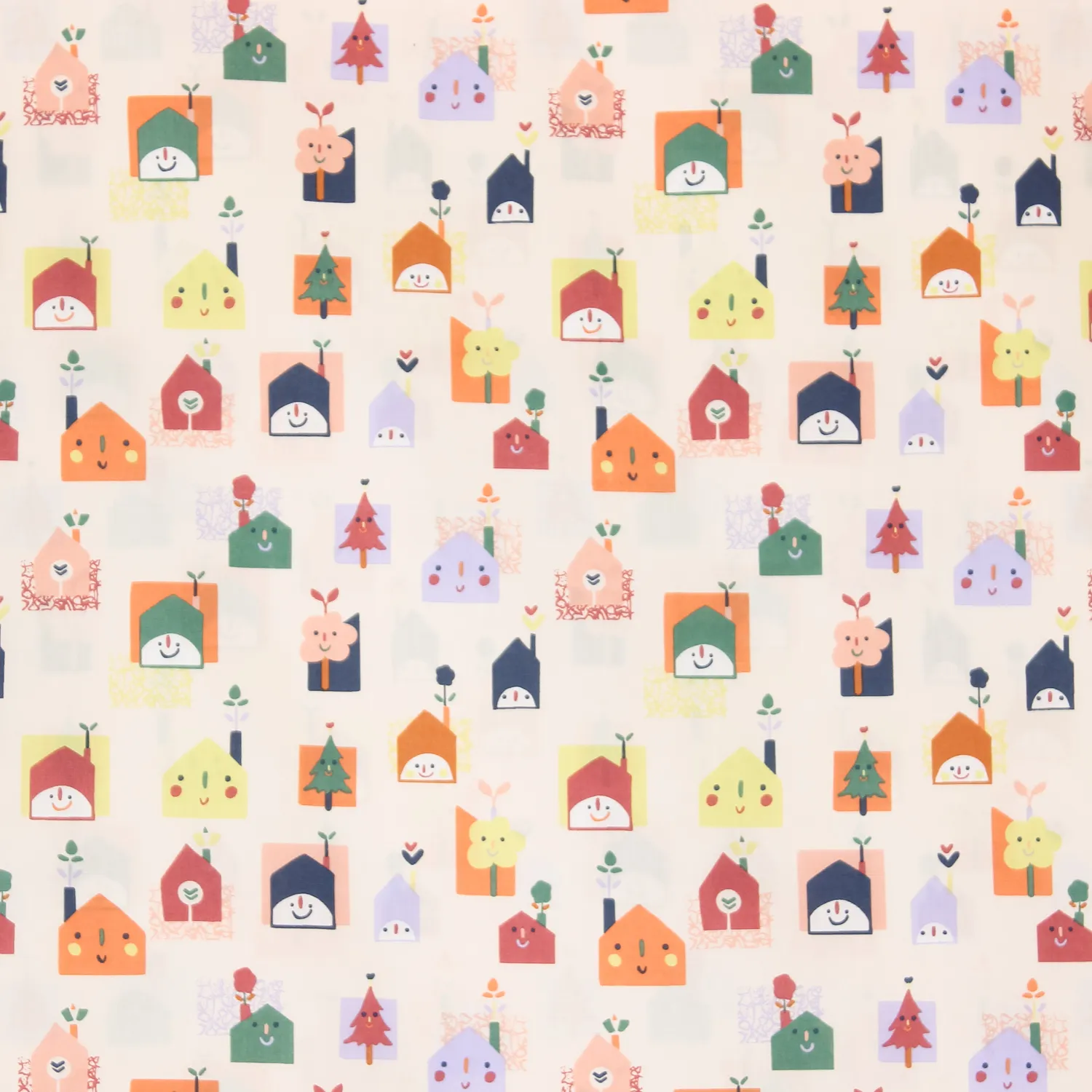 Katoen poplin 'Sweet Home' - Katia Fabrics
