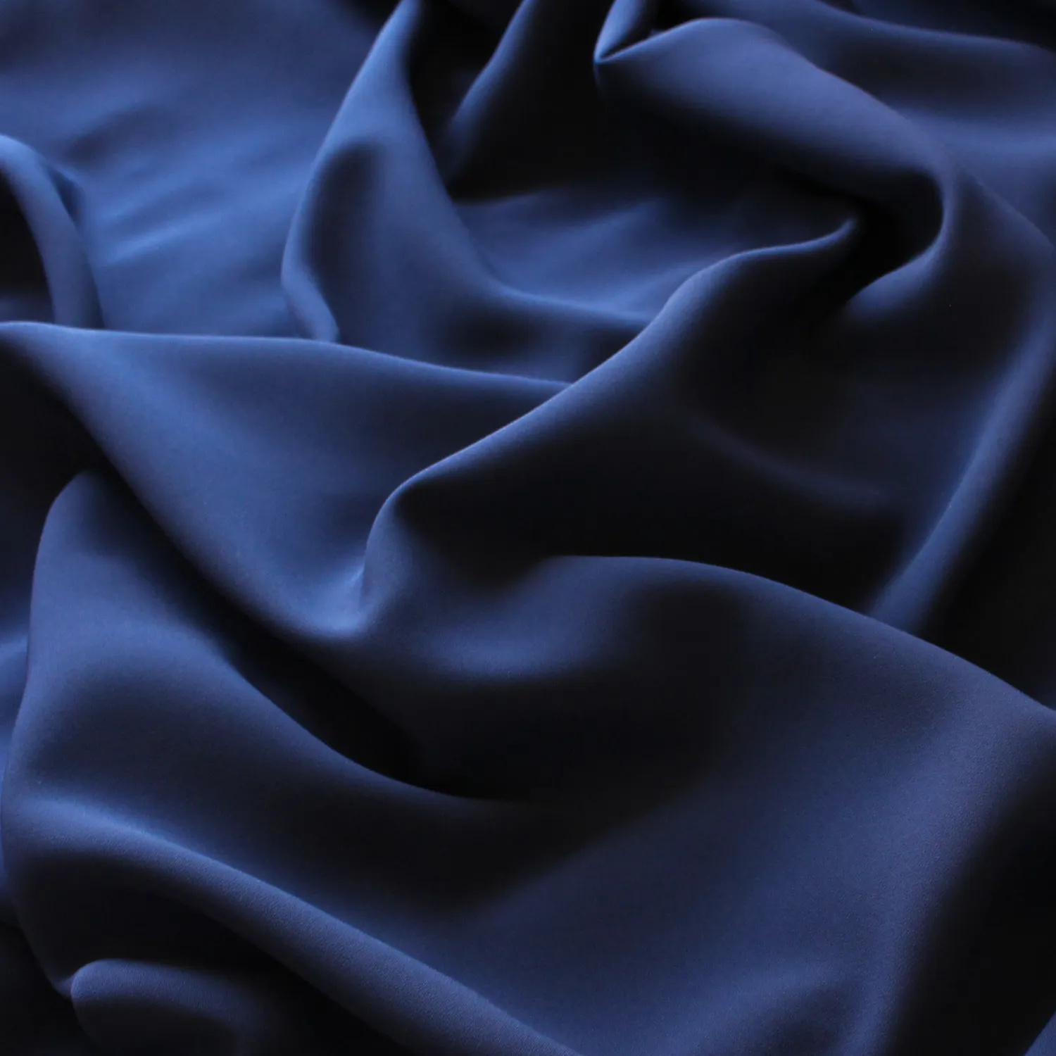 Stretch crêpe donkerblauw/marineblauw - Lorré