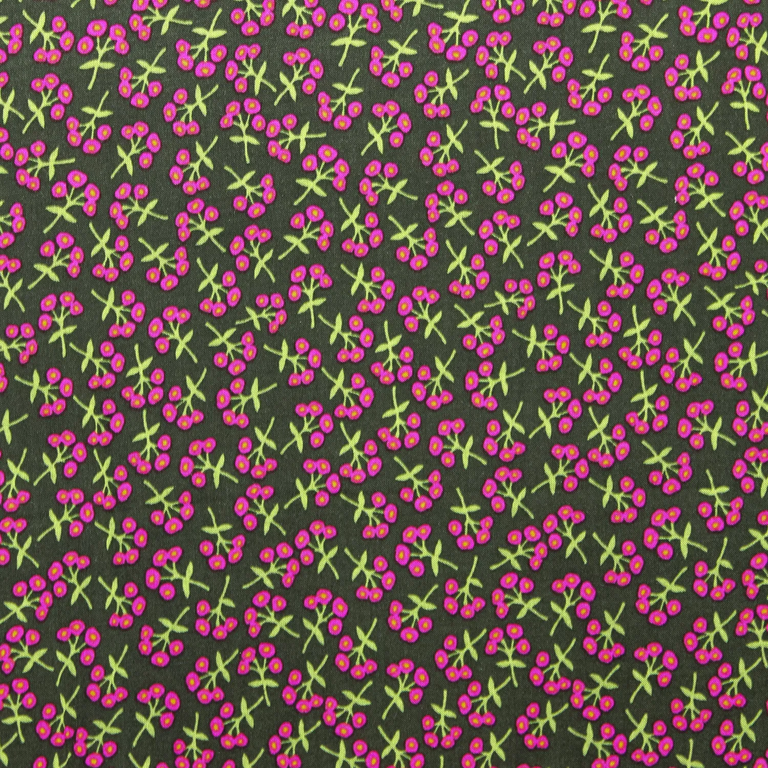 Rayon groen met bloemen