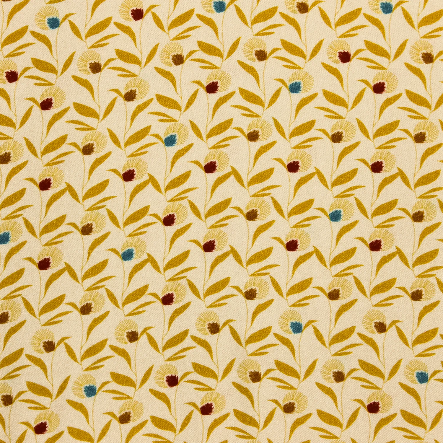Viscose geel met bloemenprint - Katia Fabrics