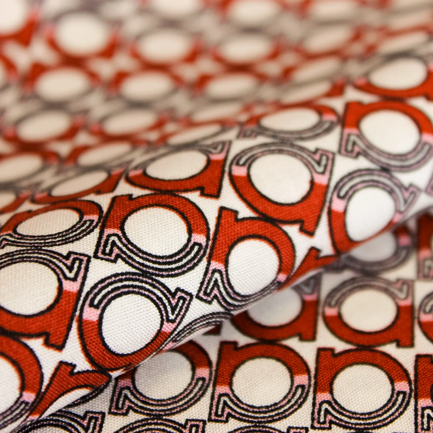 Viscose rood met print