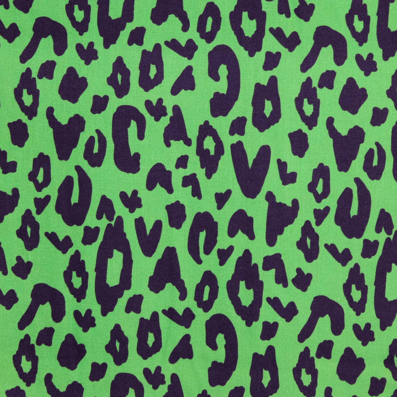 Viscose groen met luipaardprint