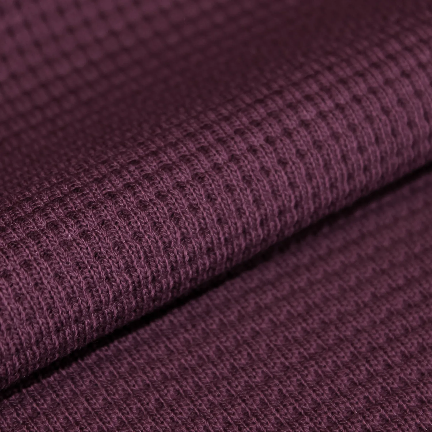 Wafeltricot aubergine