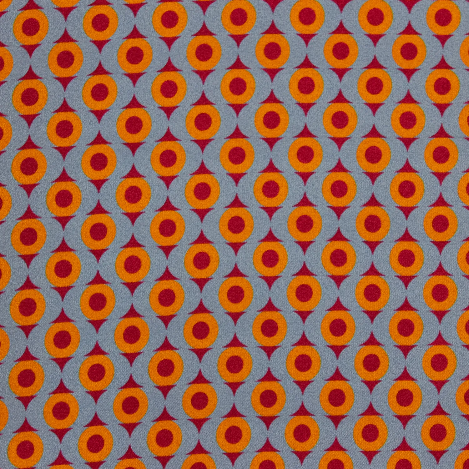 Polyester blauw met kleurrijk patroon