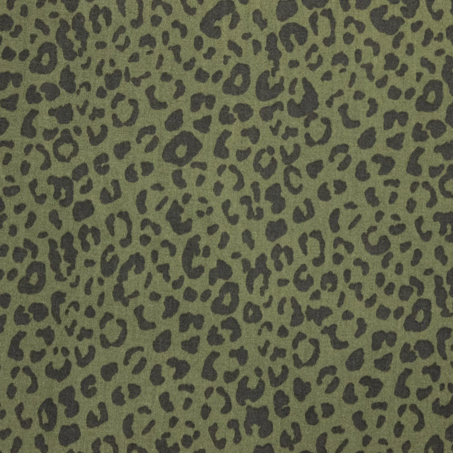 Viscose groen met luipaardprint