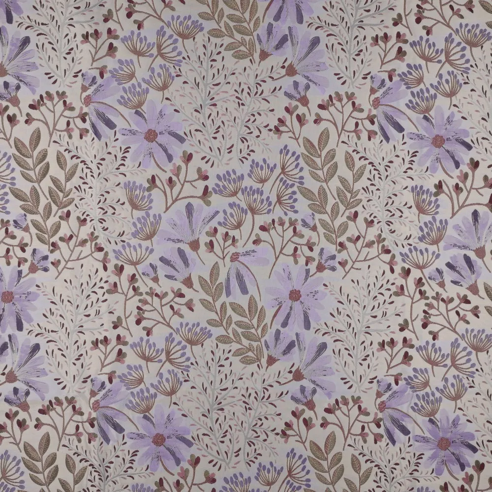 Jacquard lila met bloemen - Poppy