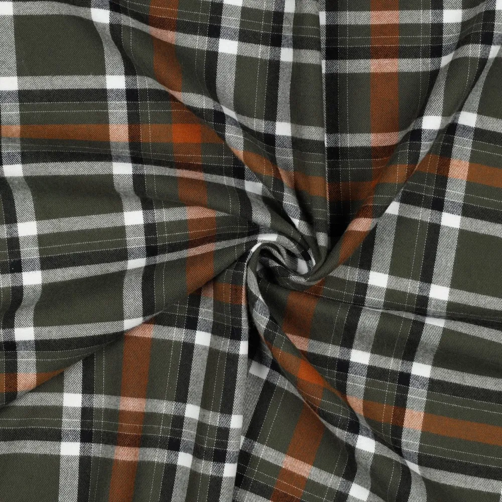 Katoen viscose groen met ruiten - Poppy