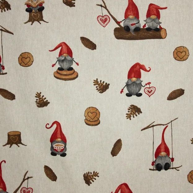 Canvas lichtbruin met herfstfiguren
