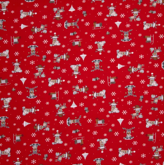 Tricot rood met sneeuwhert