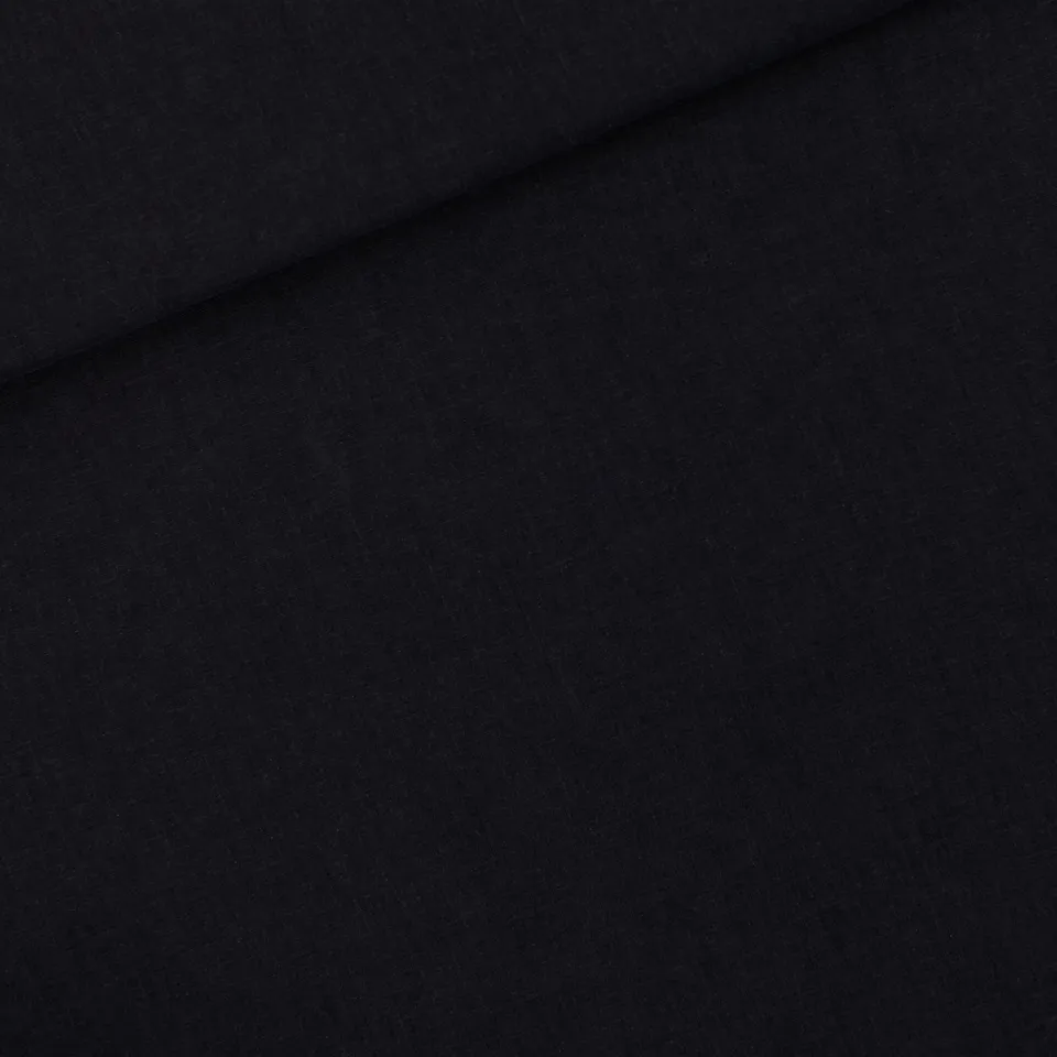Linnen/viscose zwart 'Natural Black' - See you at six