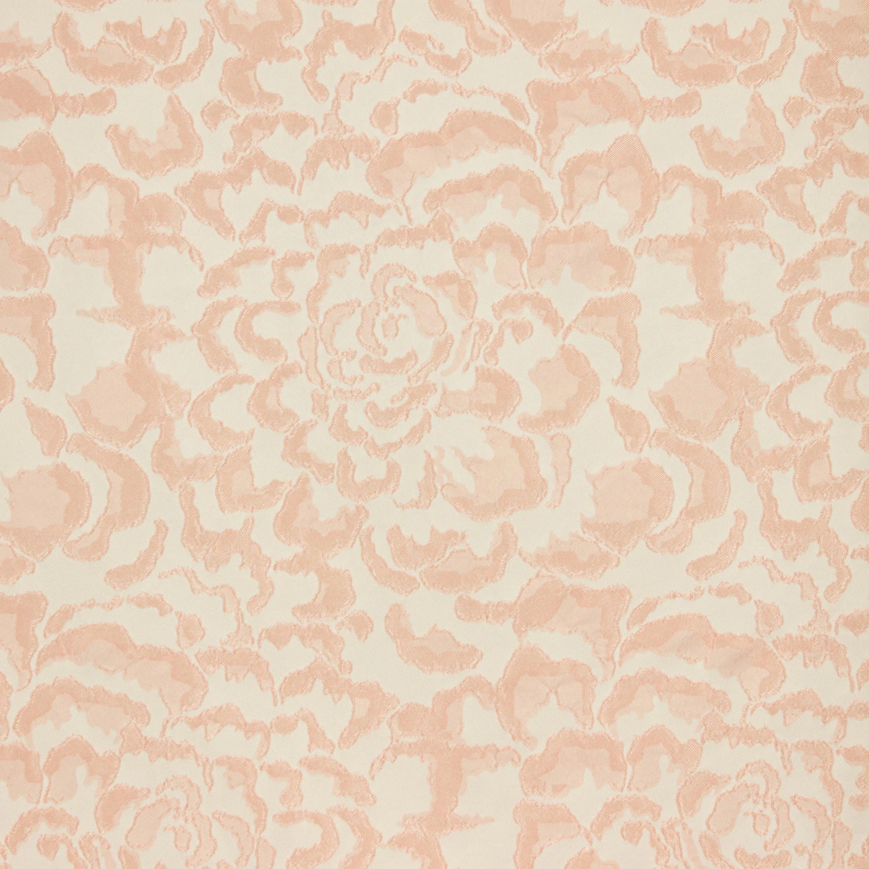 Jacquard zalmroze rozenpatroon met zachte roze glans - Lorré