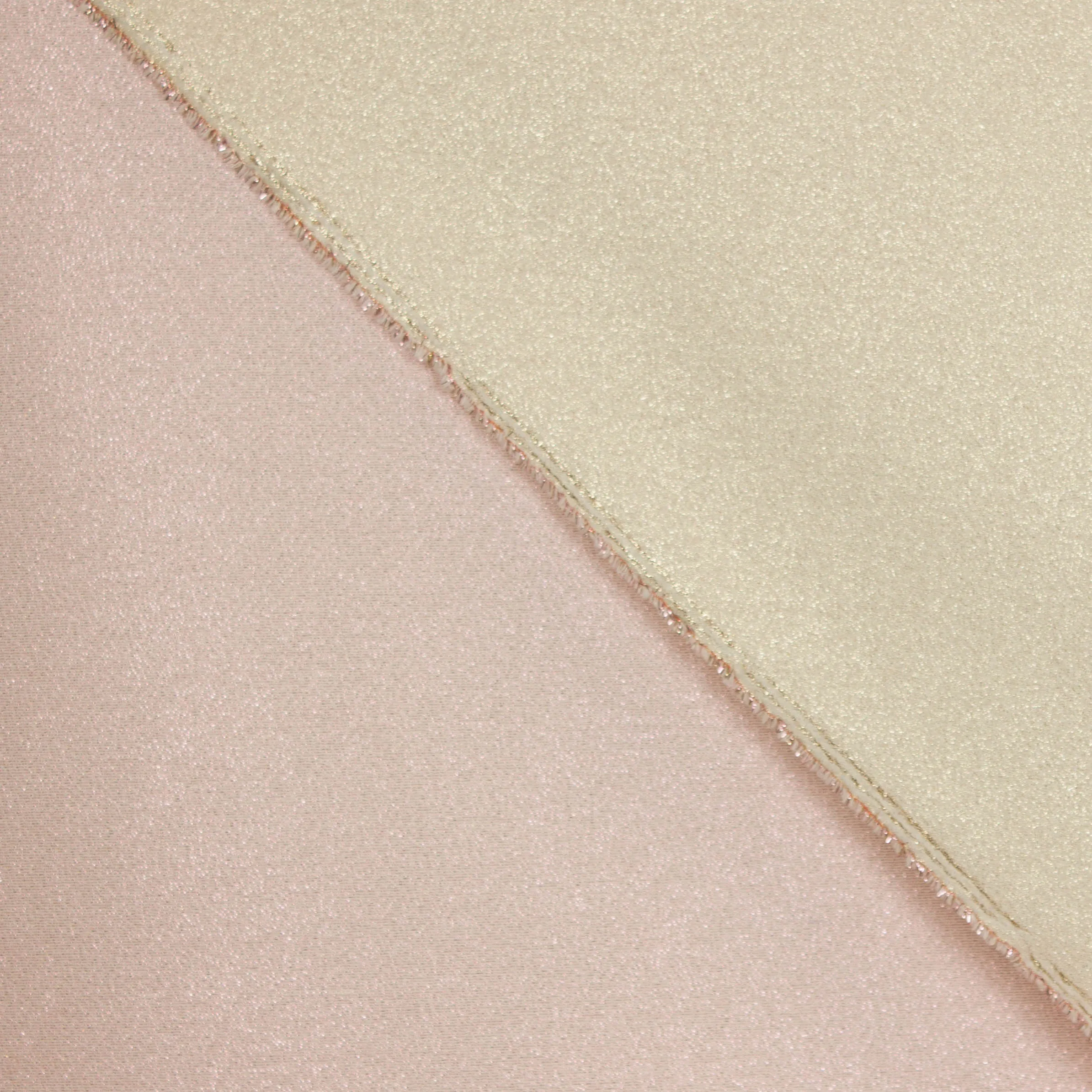Double face jacquard licht roze / nude met glitter - Lorré