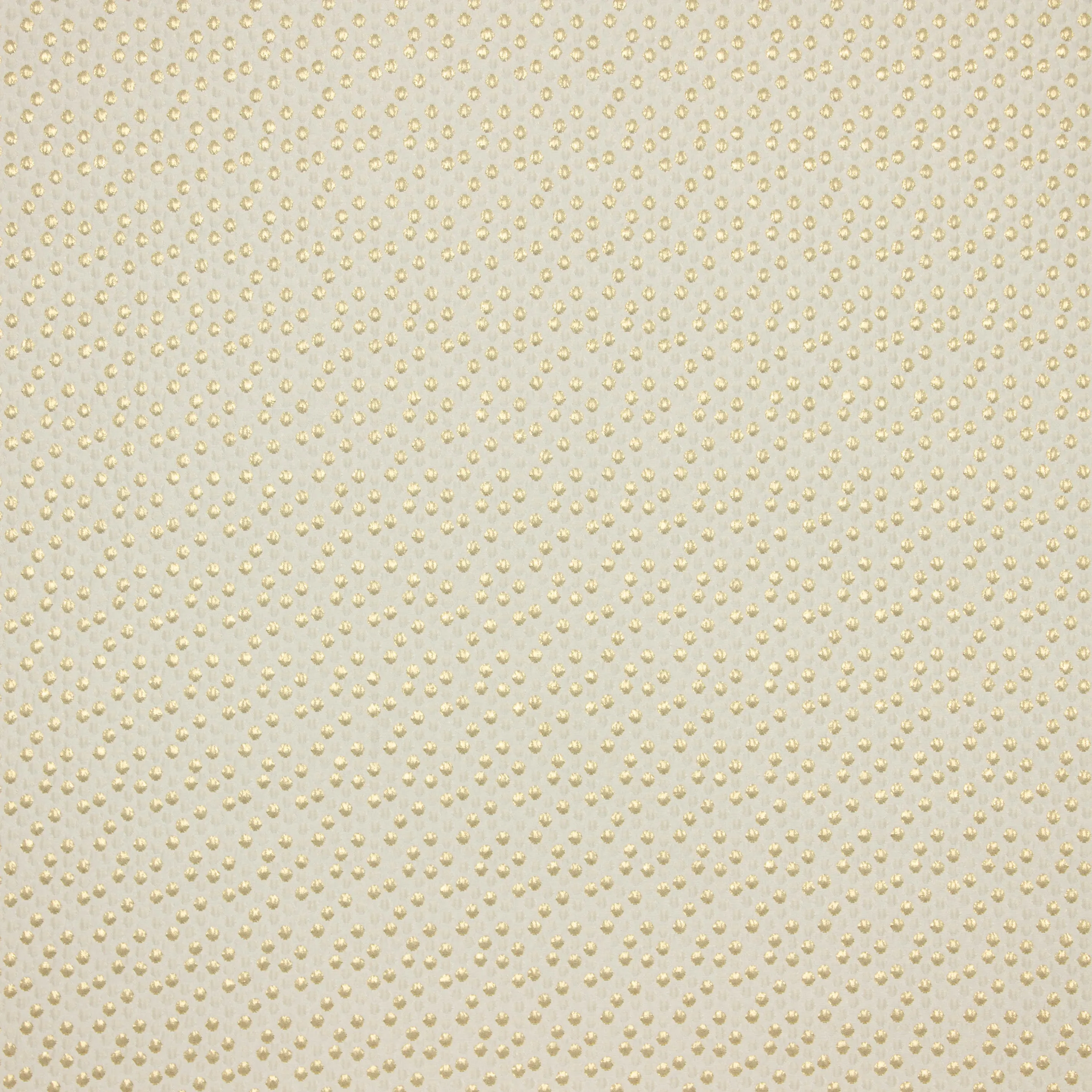Jacquard ivoor wit met gouden bolletjes - Lorré