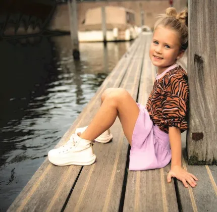 Tricot met bruine zebra print - Poppy