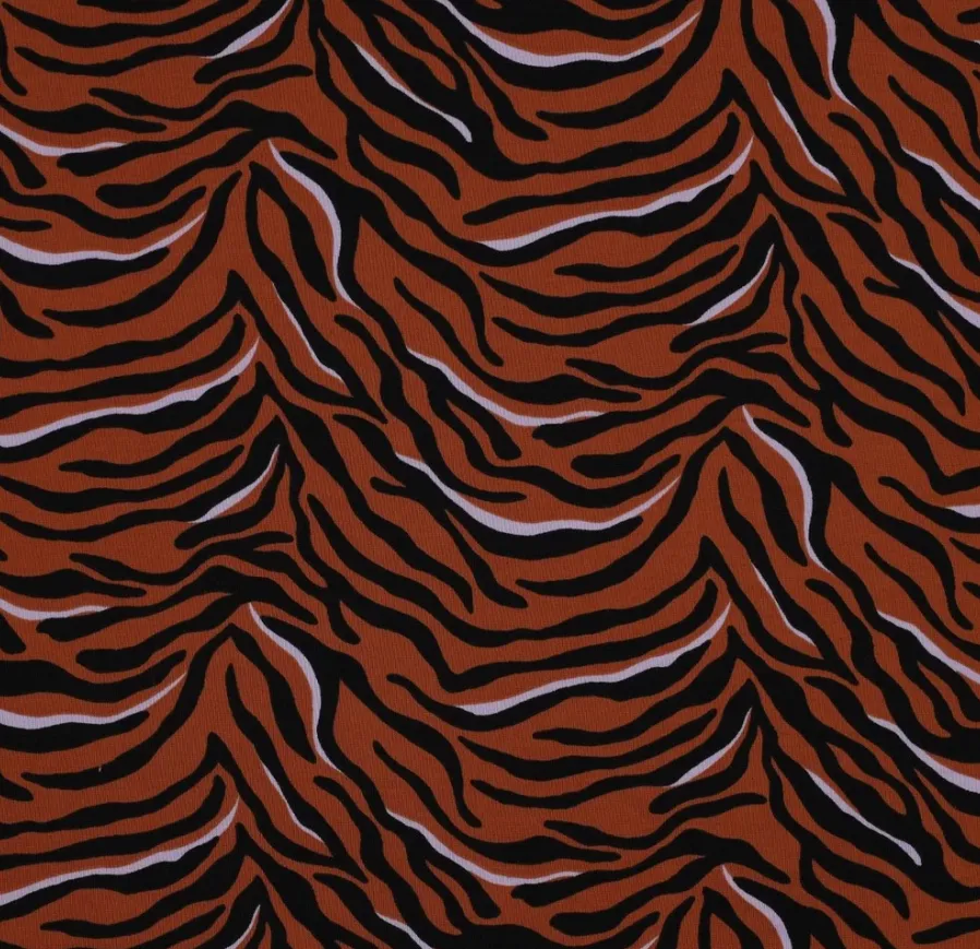 Tricot met bruine zebra print - Poppy