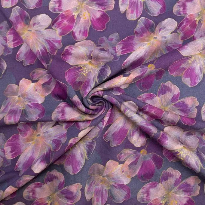 French terry print 'Daisy Bloom'