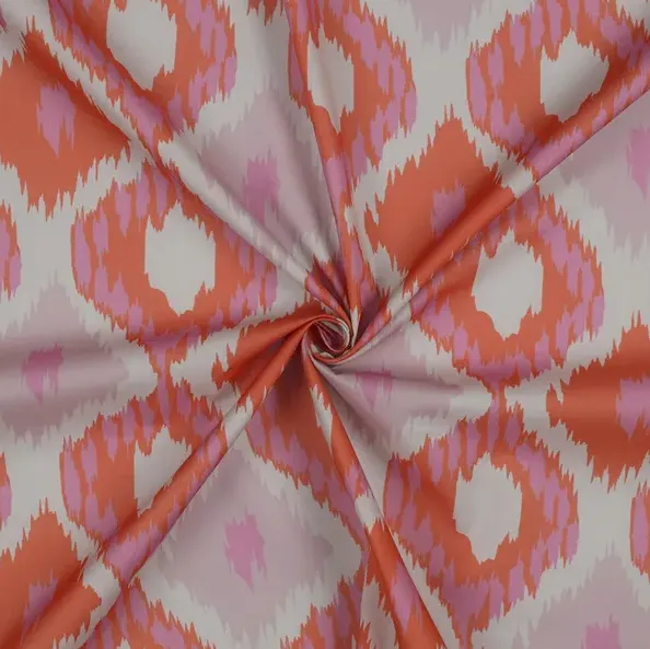 Voile katoen kairo oranje roze - Poppy