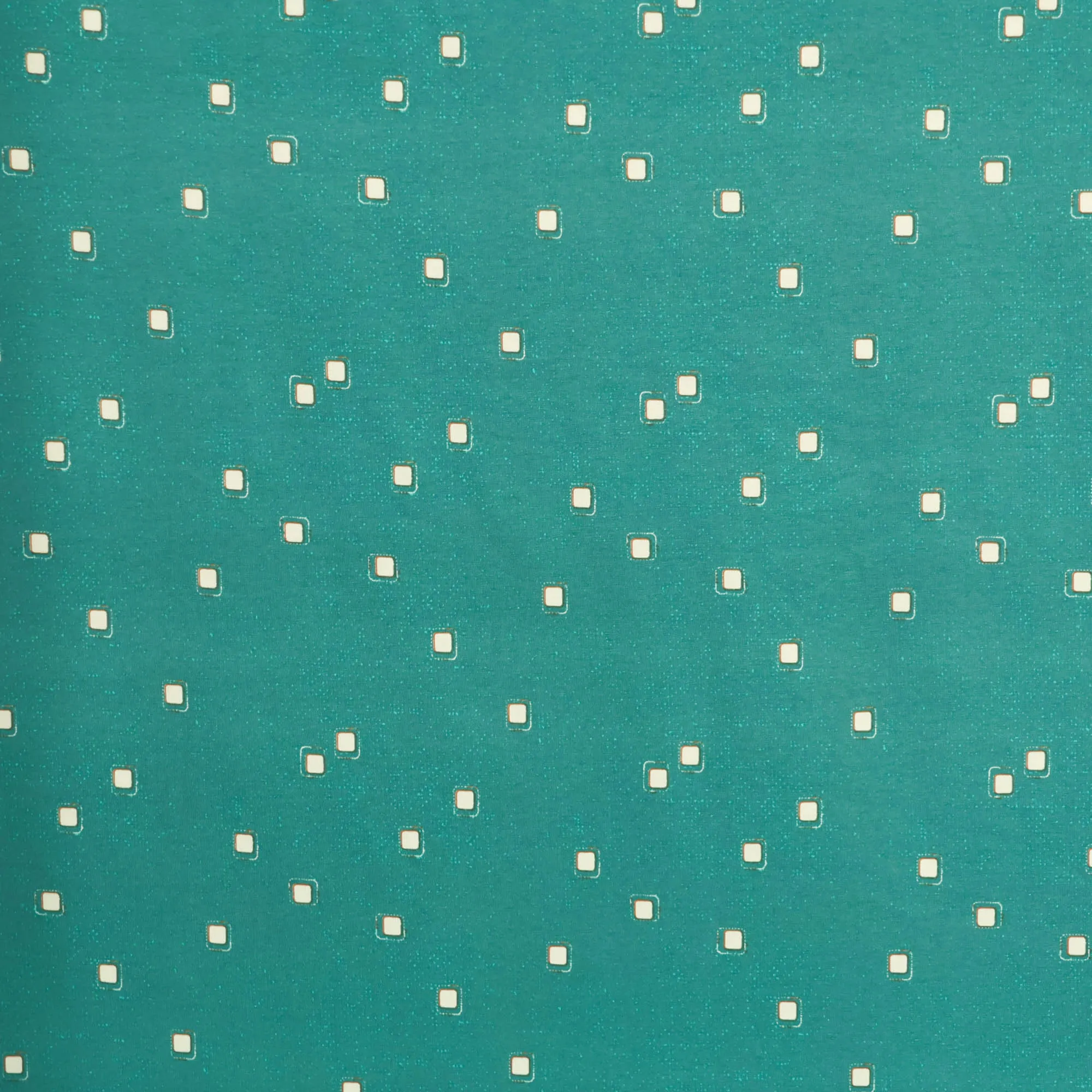 Tricot donker turquoise met print - Art Gallery Fabrics