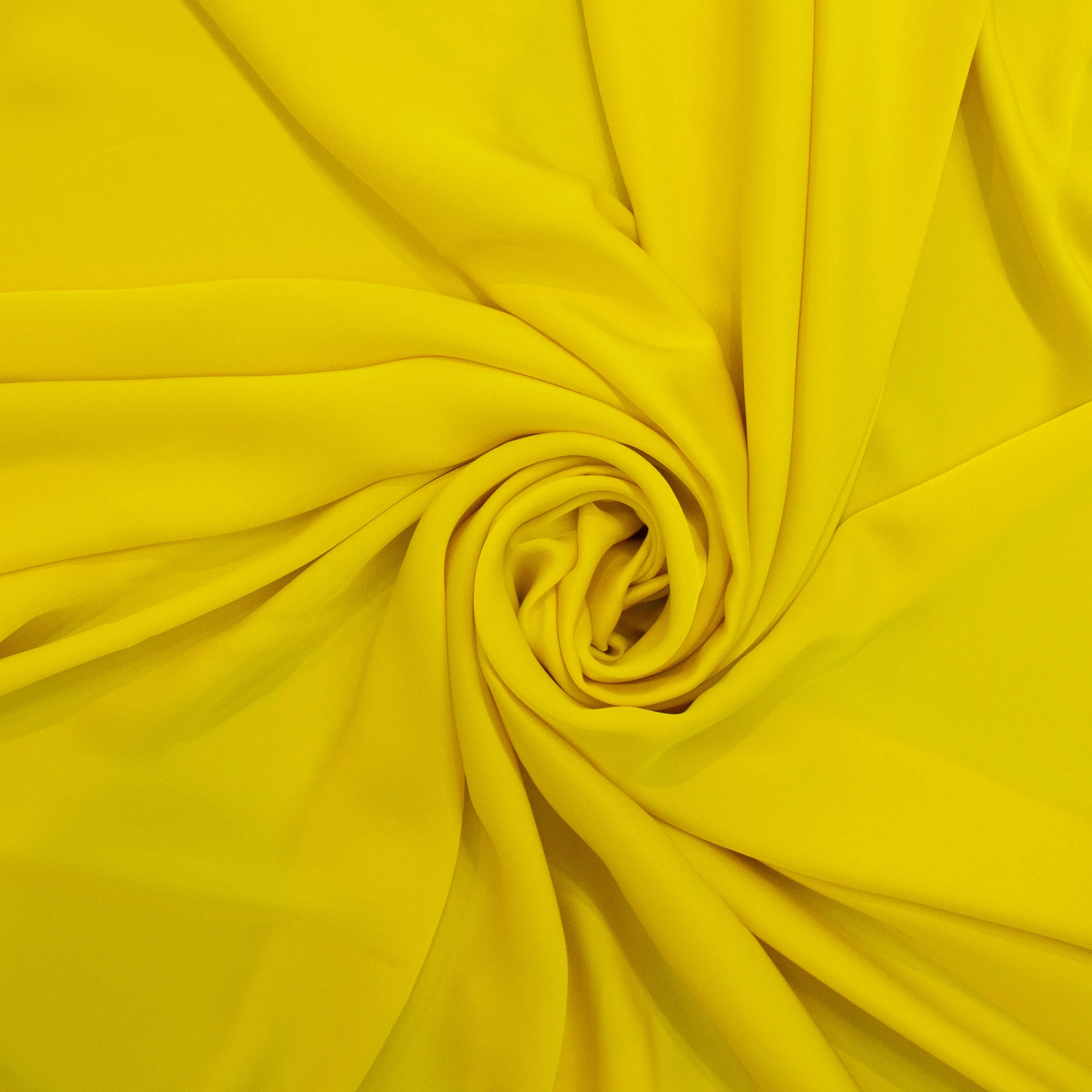 Fijne polyester dubbelzijdige satijn geel - Lorré