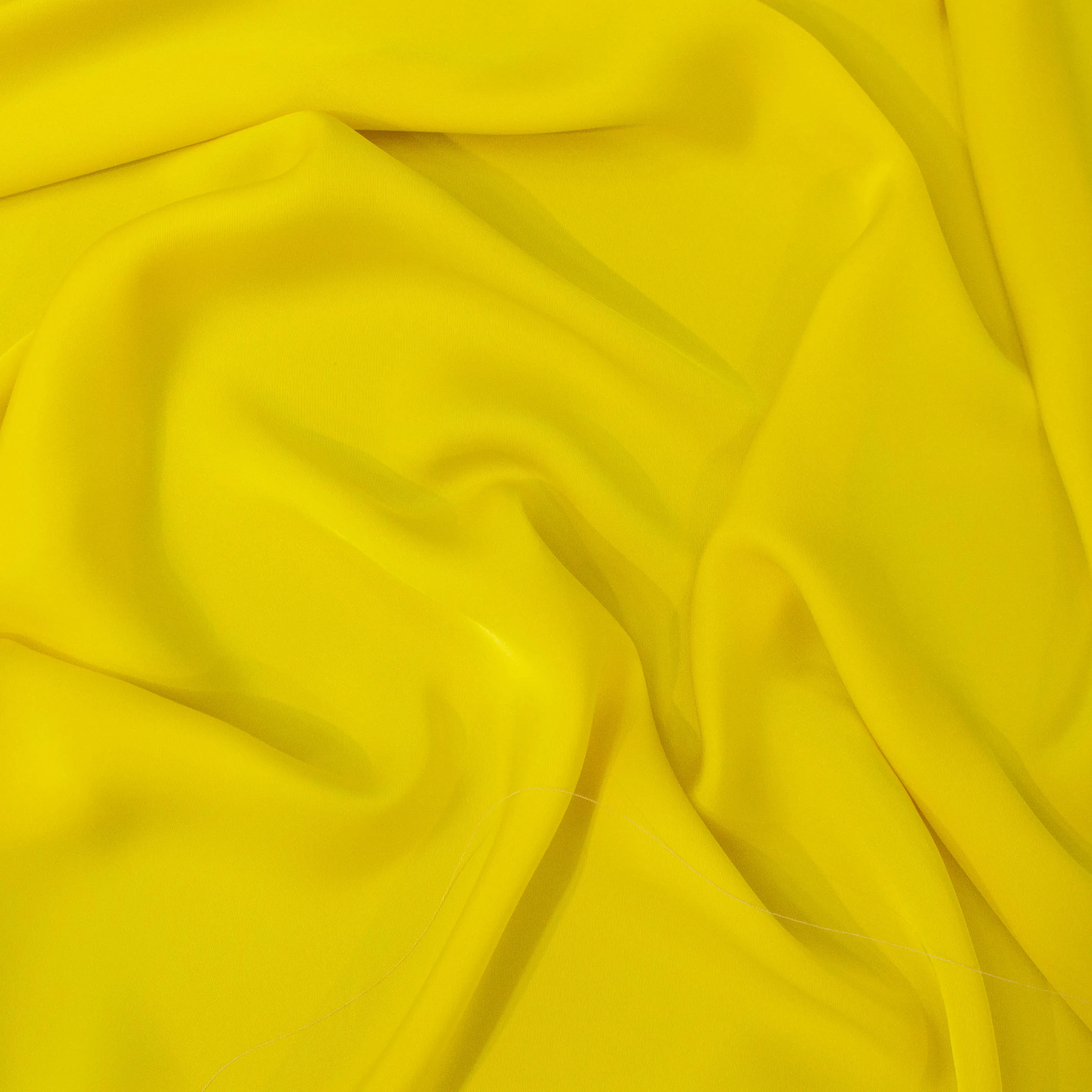 Fijne polyester dubbelzijdige satijn geel - Lorré