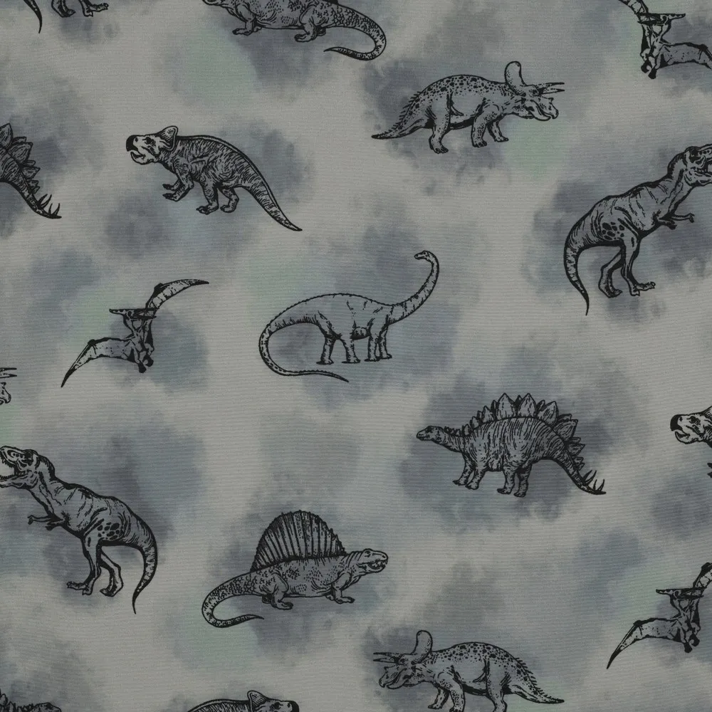 Softshell grijs met dino's - Poppy