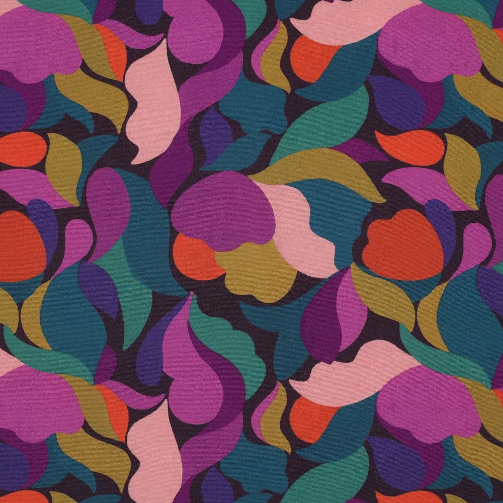 Viscose elastisch met kleurrijke motieven - Poppy