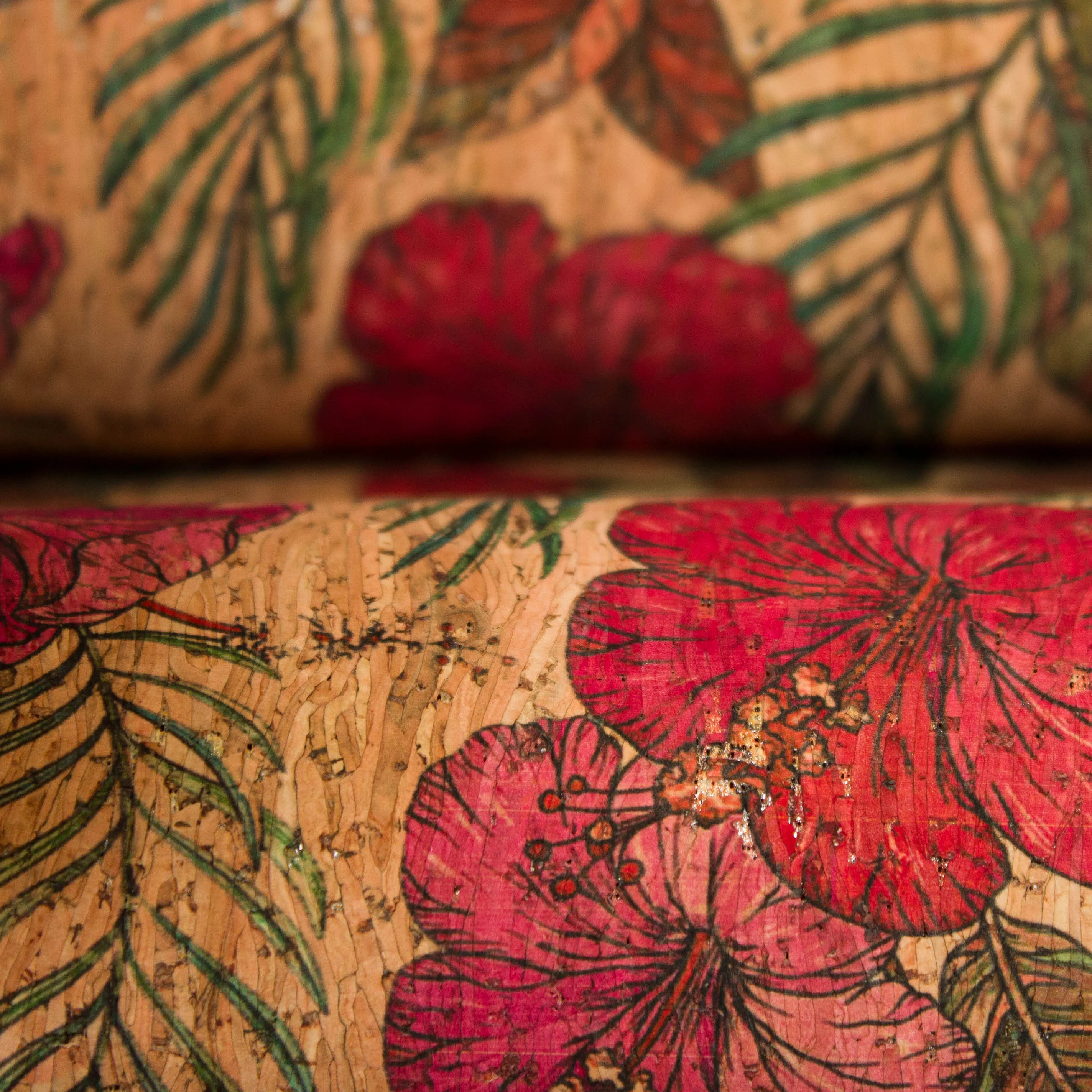 Kurk met rode bloemen - Katia Fabrics