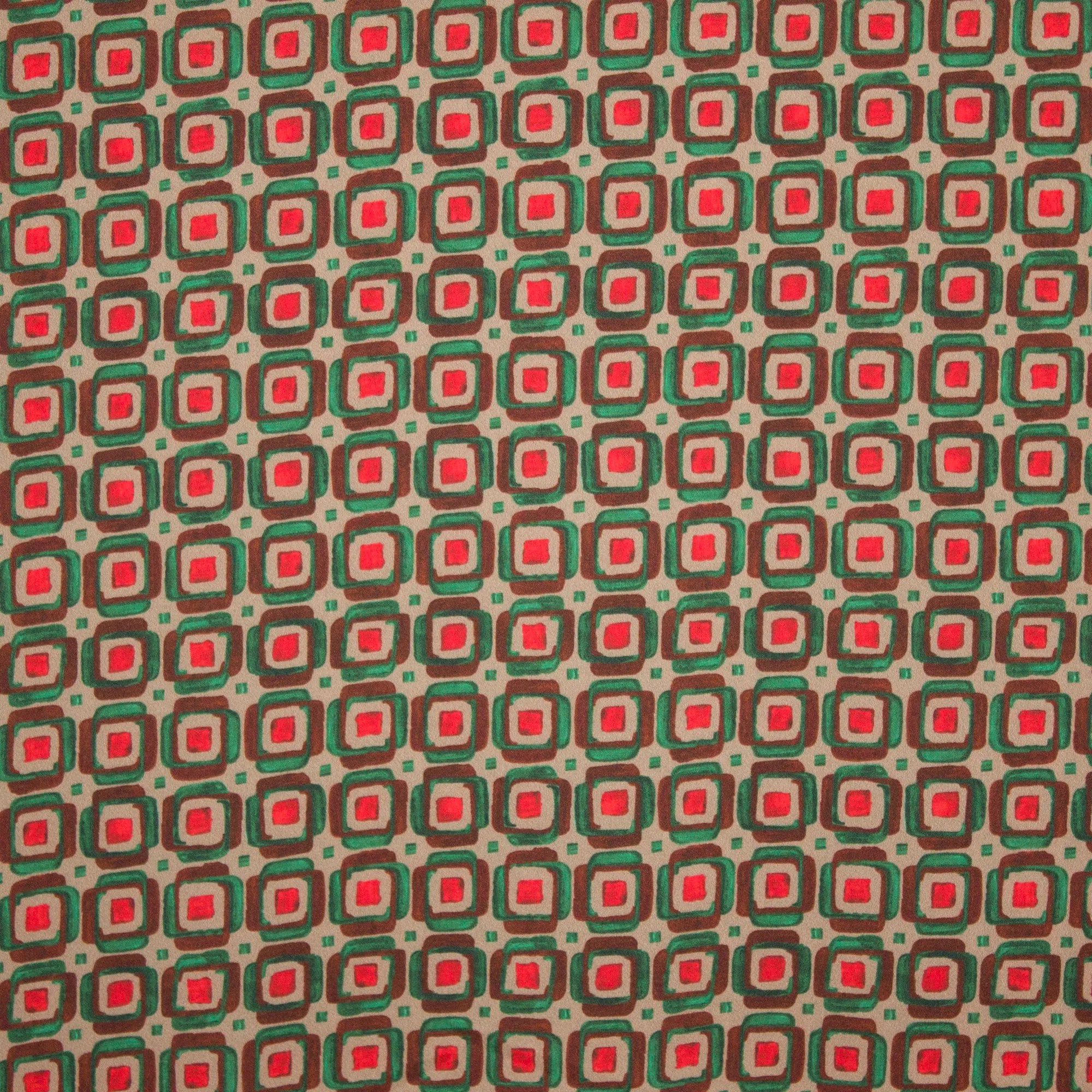 fijne polyester met abstract blokje