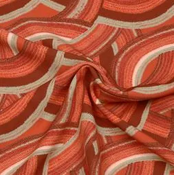 Polyester met een bruin boogpatroon - A La Ville