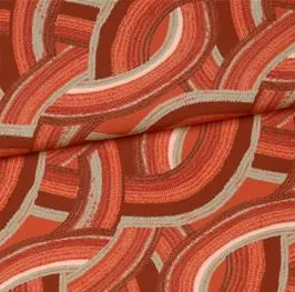 Polyester met een bruin boogpatroon - A La Ville