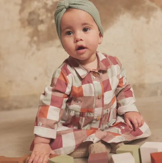 Katoen vierkantjes met beren - Katia Fabrics
