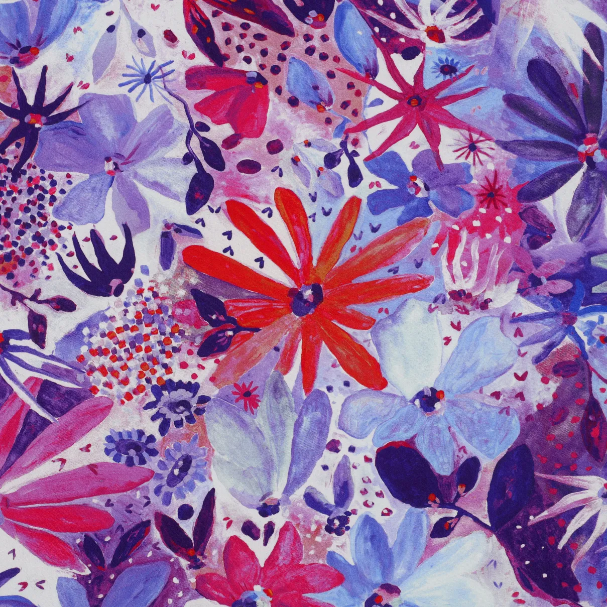 Lenzing ecovero met lilakleurige bloemen - Nerida Hansen