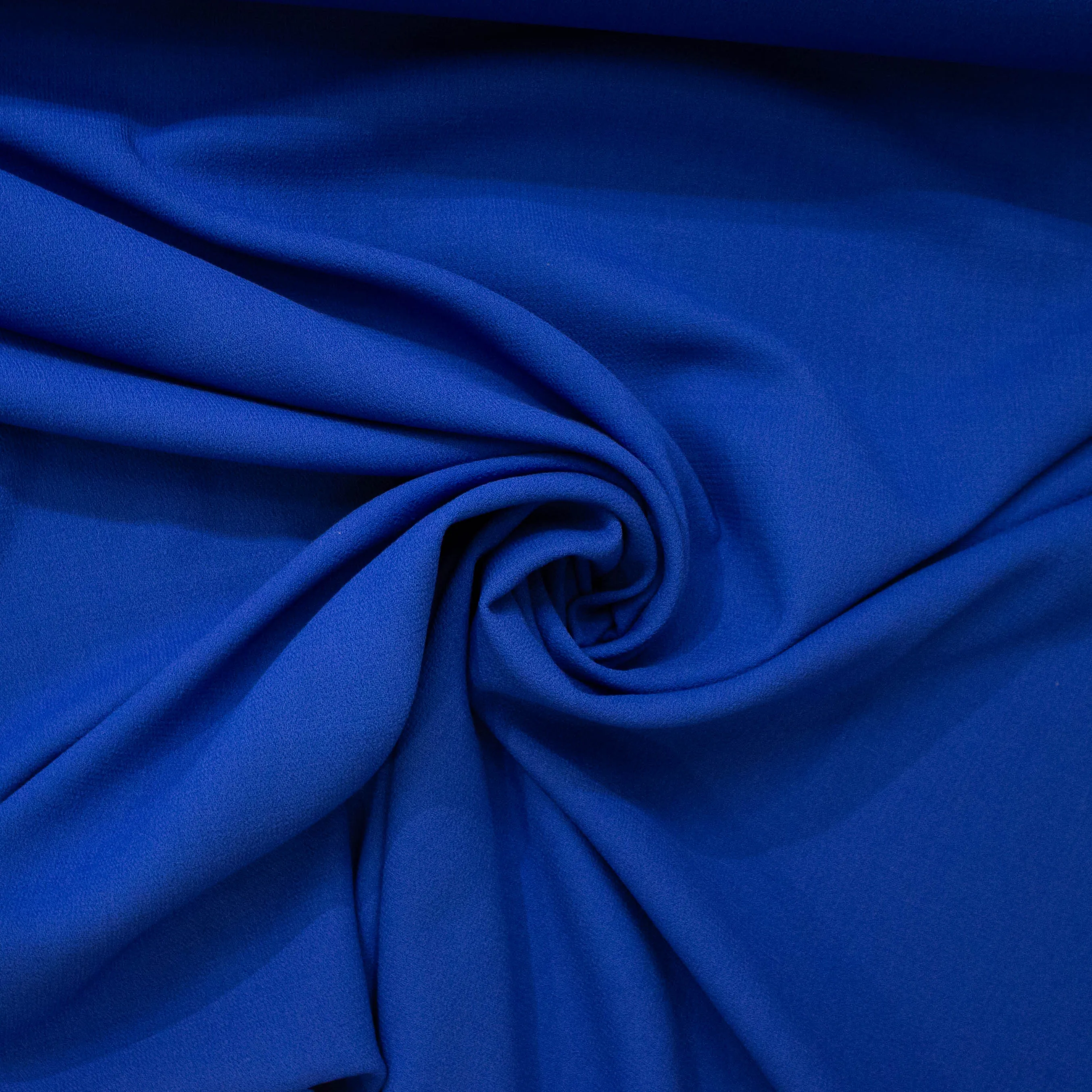 Dubbel crêpe uit zuivere wol blauw - Lorré