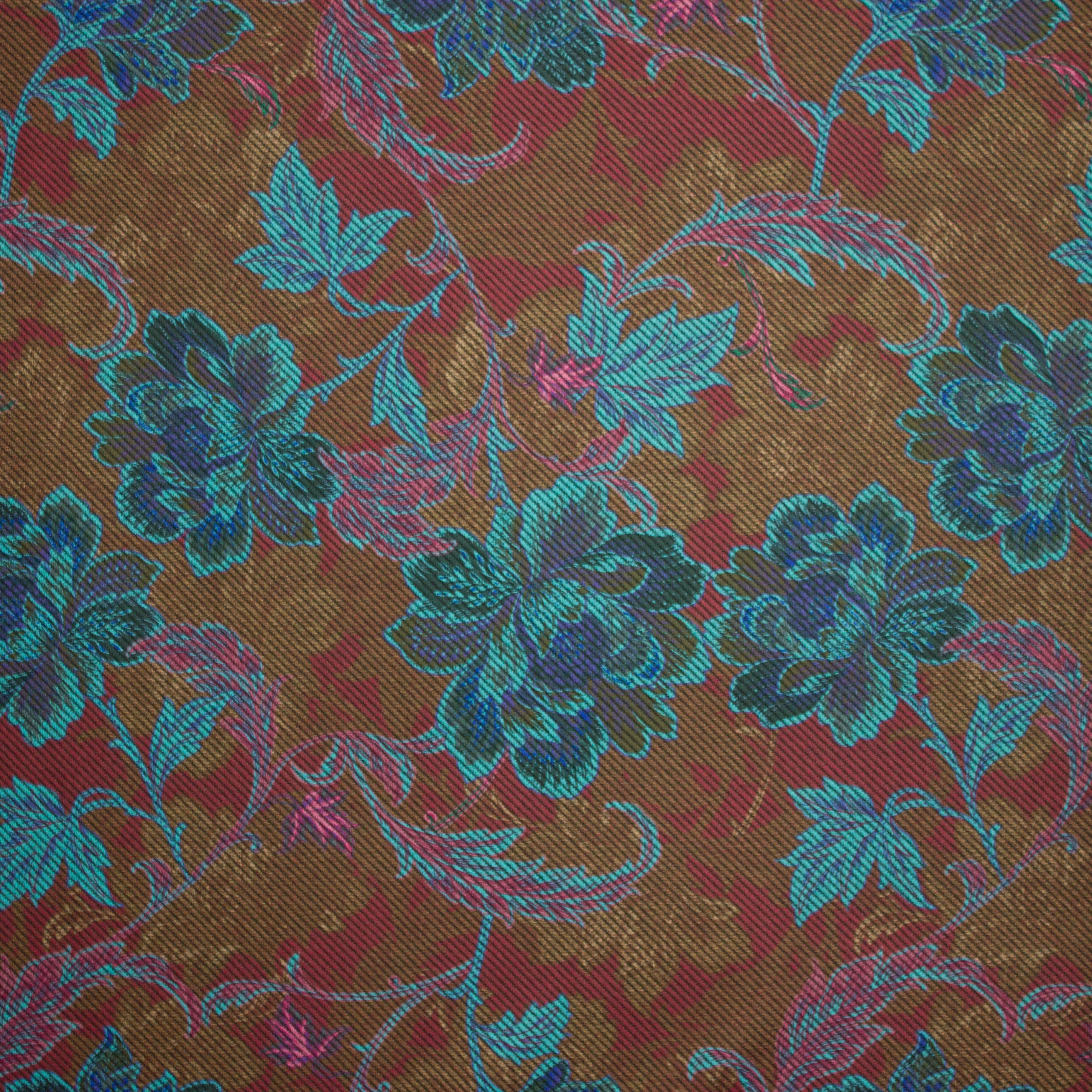 Bedrukte double face met blauwe bloemen - A La Ville