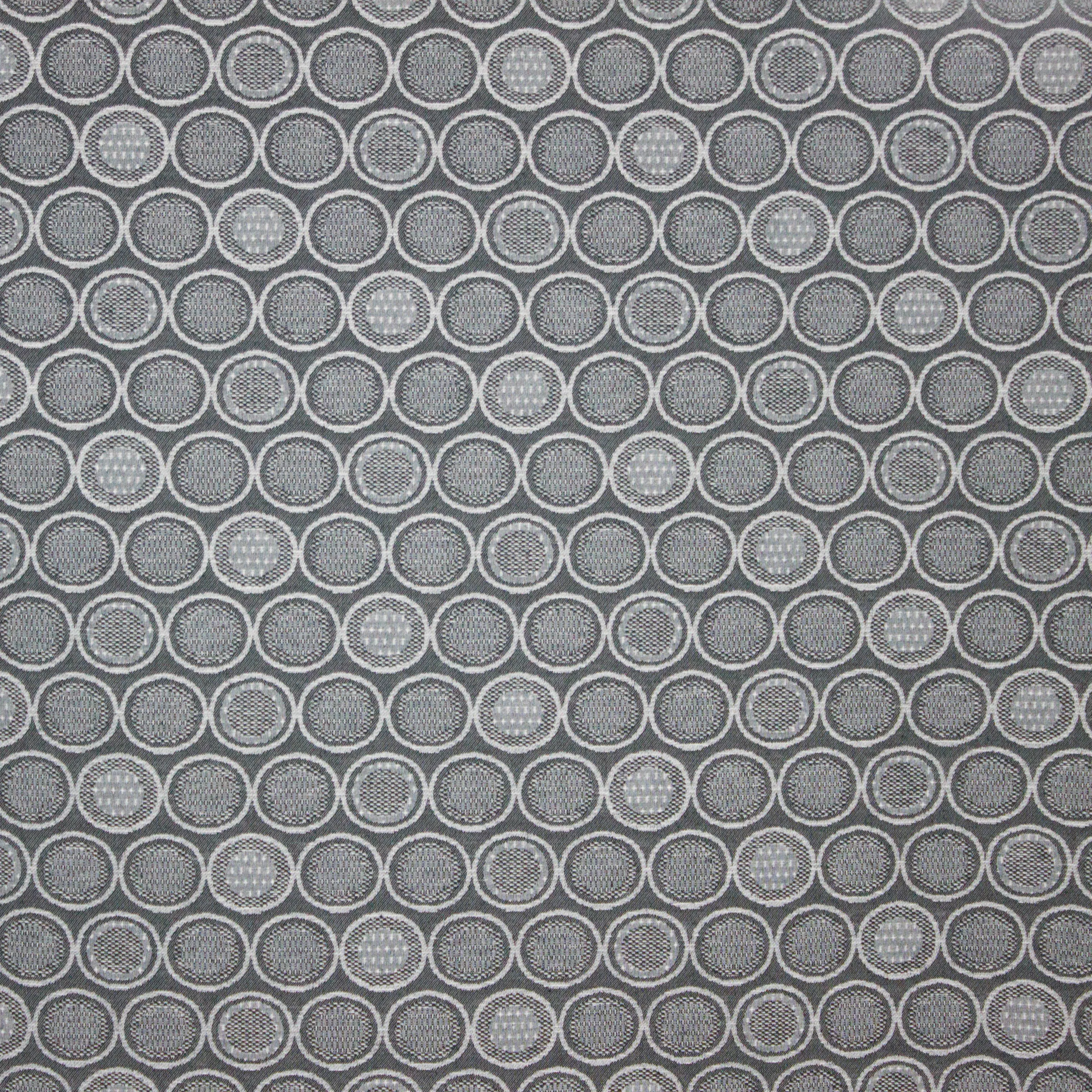 Jacquard zwart grijs bollen motief