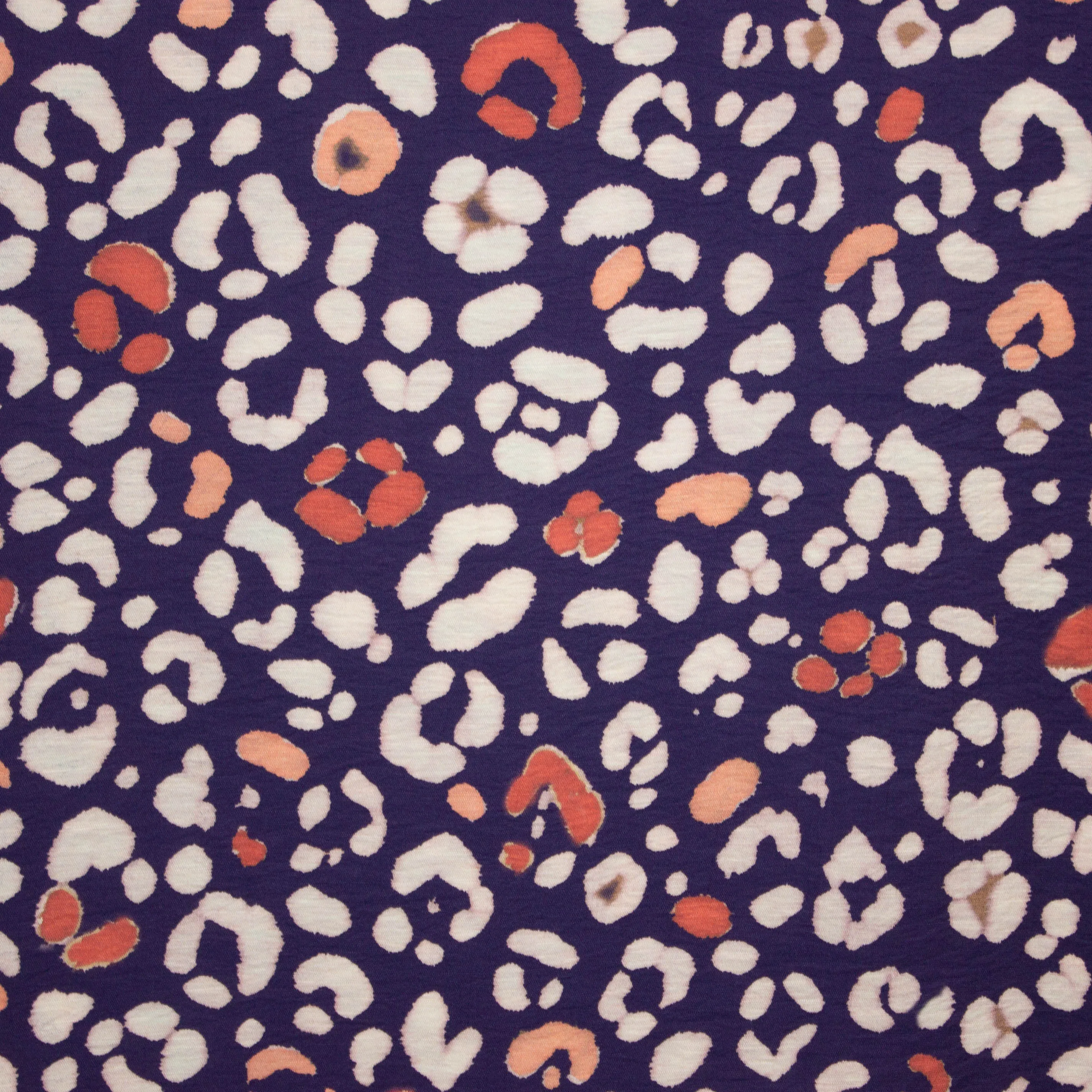 Viscose linnenlook paars met luipaard print - A La Ville