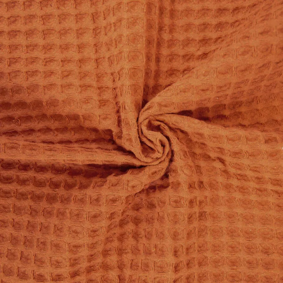 Wafelstof katoen roest - Katia Fabrics