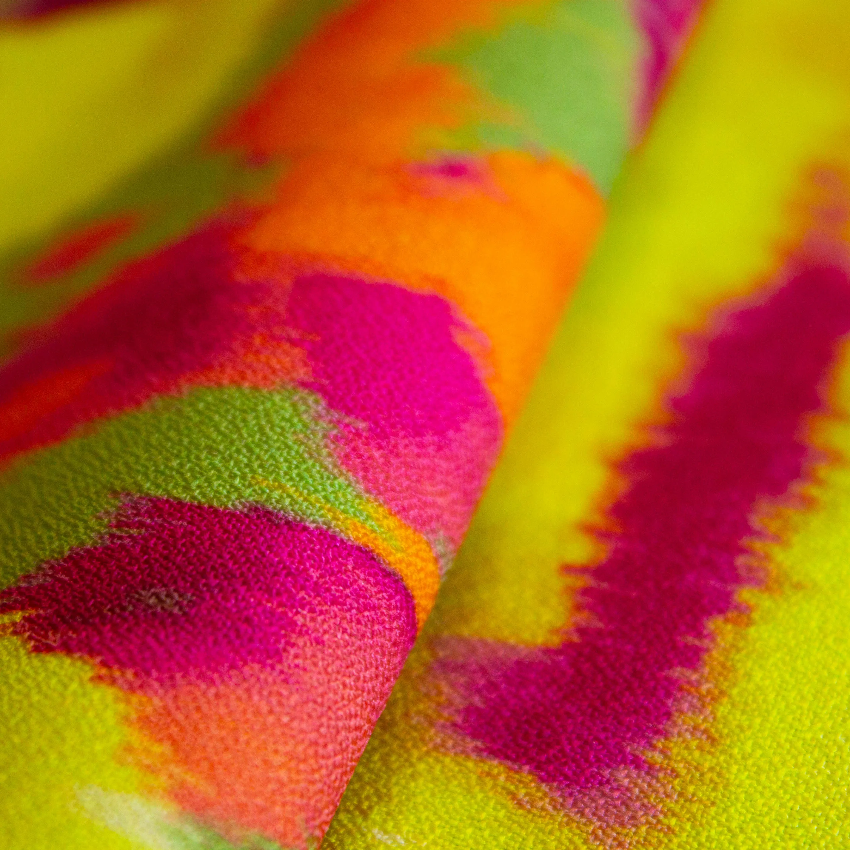 Polyestermengeling multicolor met abstract motief - A La Ville