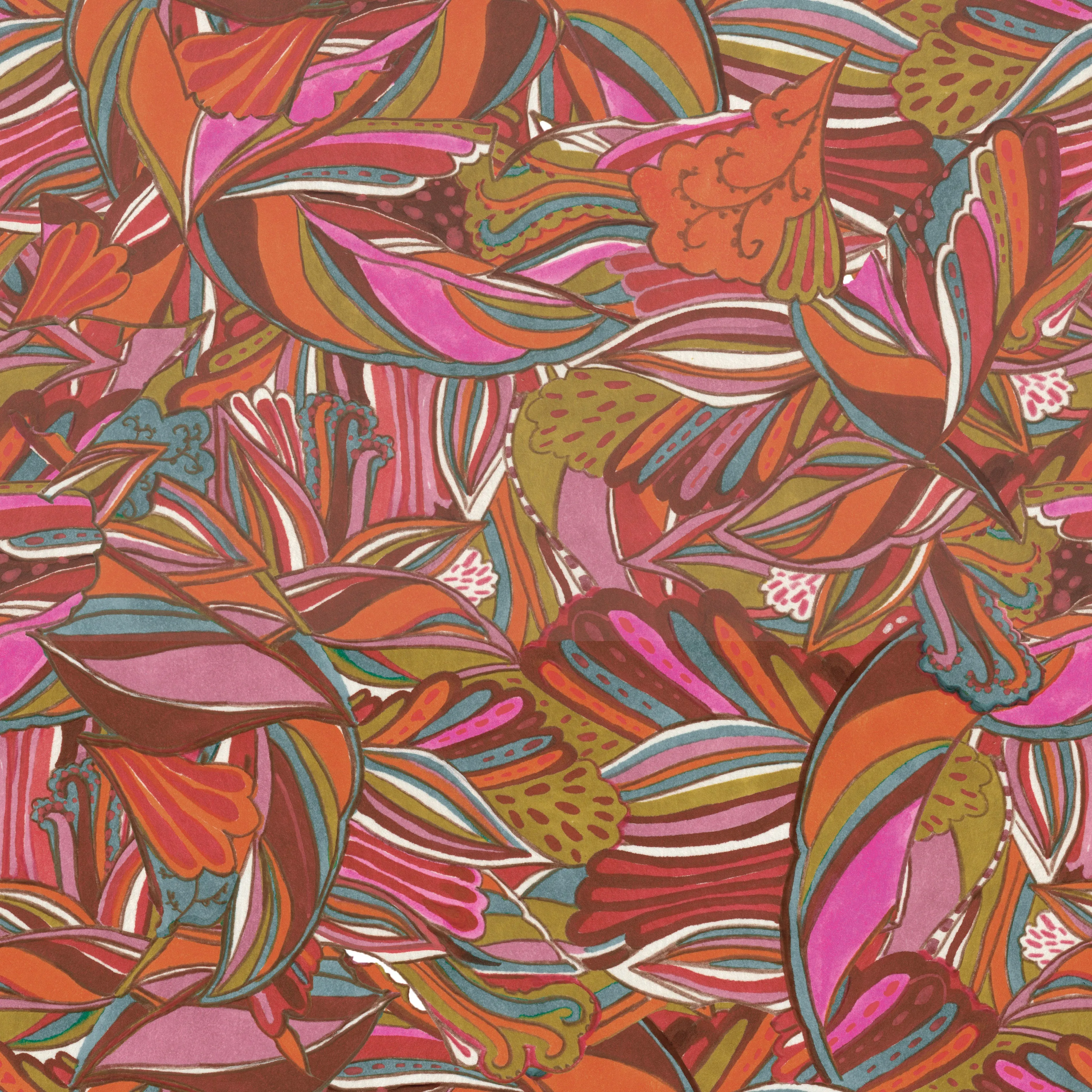 Viscose met Leaves 'Roeqiya'