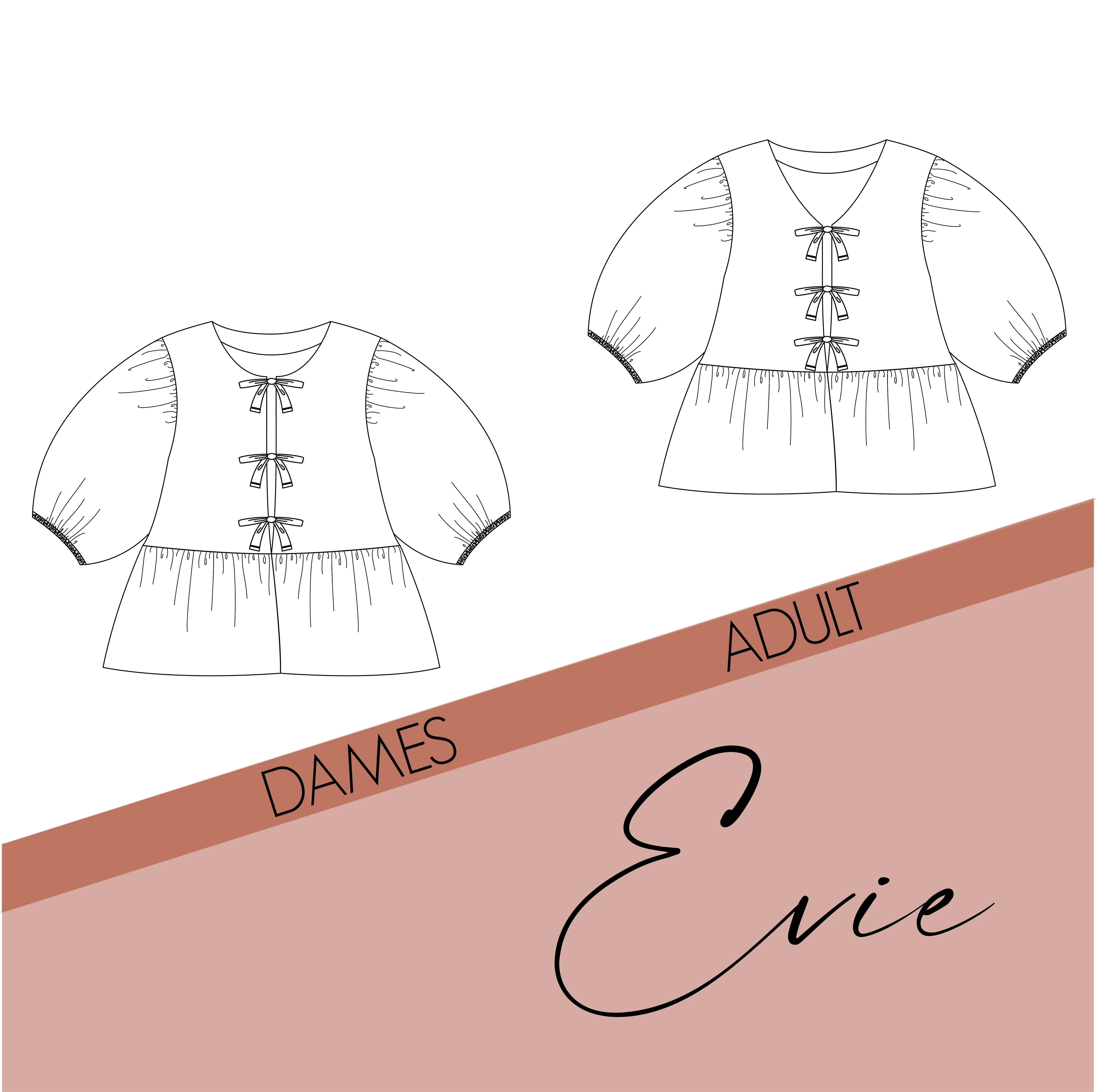Patroon Evie blouse - dames en kids - Bel' Etoile